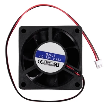 

60mm x 25mm DC 12V 0.25A 2Pin Cooling Fan for Computer Case CPU Cooler