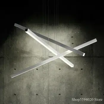 

Line LED Chandelier Nordic Modern Simple Living Room Bedroom Hanging Lamp Creative Combination Home Decor Industrial Lighting