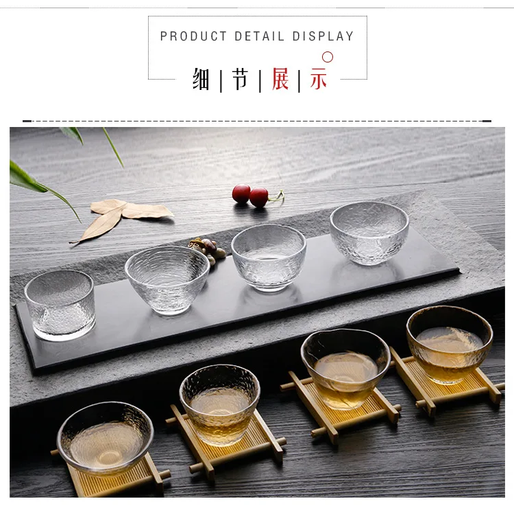 Natural detox zhi li Manufacturers Currently Available Kung Fu Small Teacup Household Heat-Resistant Promotional Creative Glass