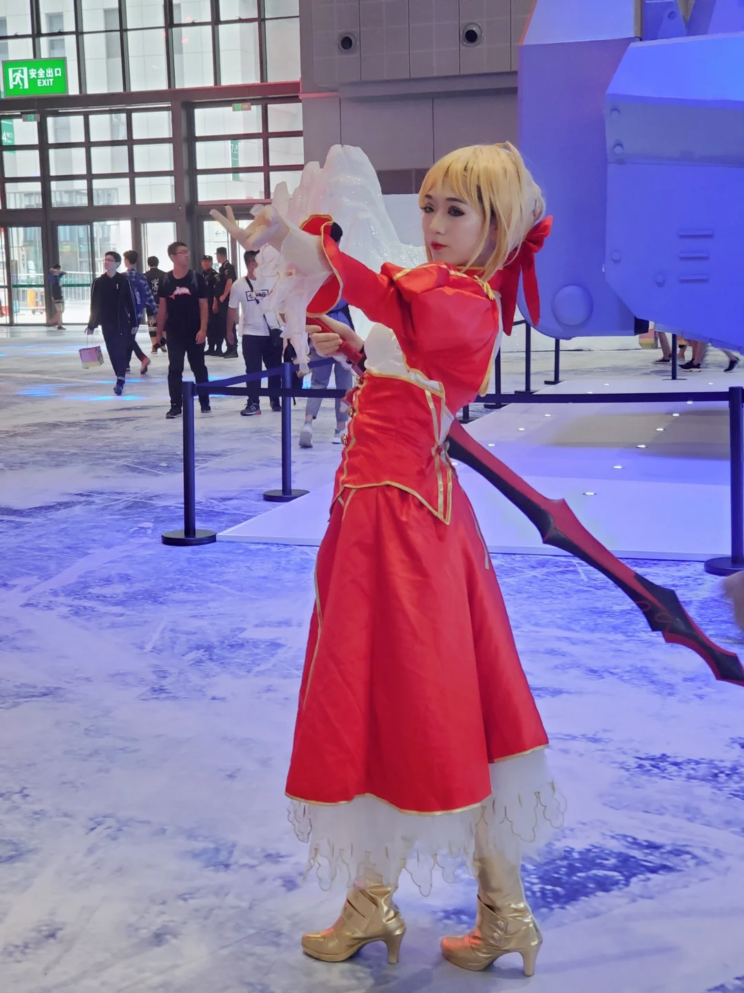 [Забавный] 150 см Косплей ate/EXTRA Last Encore Saber Nero красный меч оружие ПВХ+ EVA меч Модель Аниме костюм вечерние игрушки в подарок