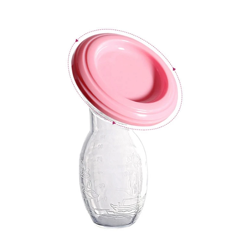 Безопасный силиконовый ручной молокоотсос для грудного вскармливания для мамы, молокоотсос для грудного вскармливания, аксессуары для кормления - Цвет: PK