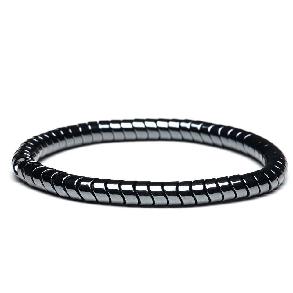 Style 4 Punk Strand Bracelets Homme Natural Stones Beads Father Gifts for Men Silver Black Wristband Wrap Bracelet Bangles Men's Jewelry - Окраска металла: Style 4