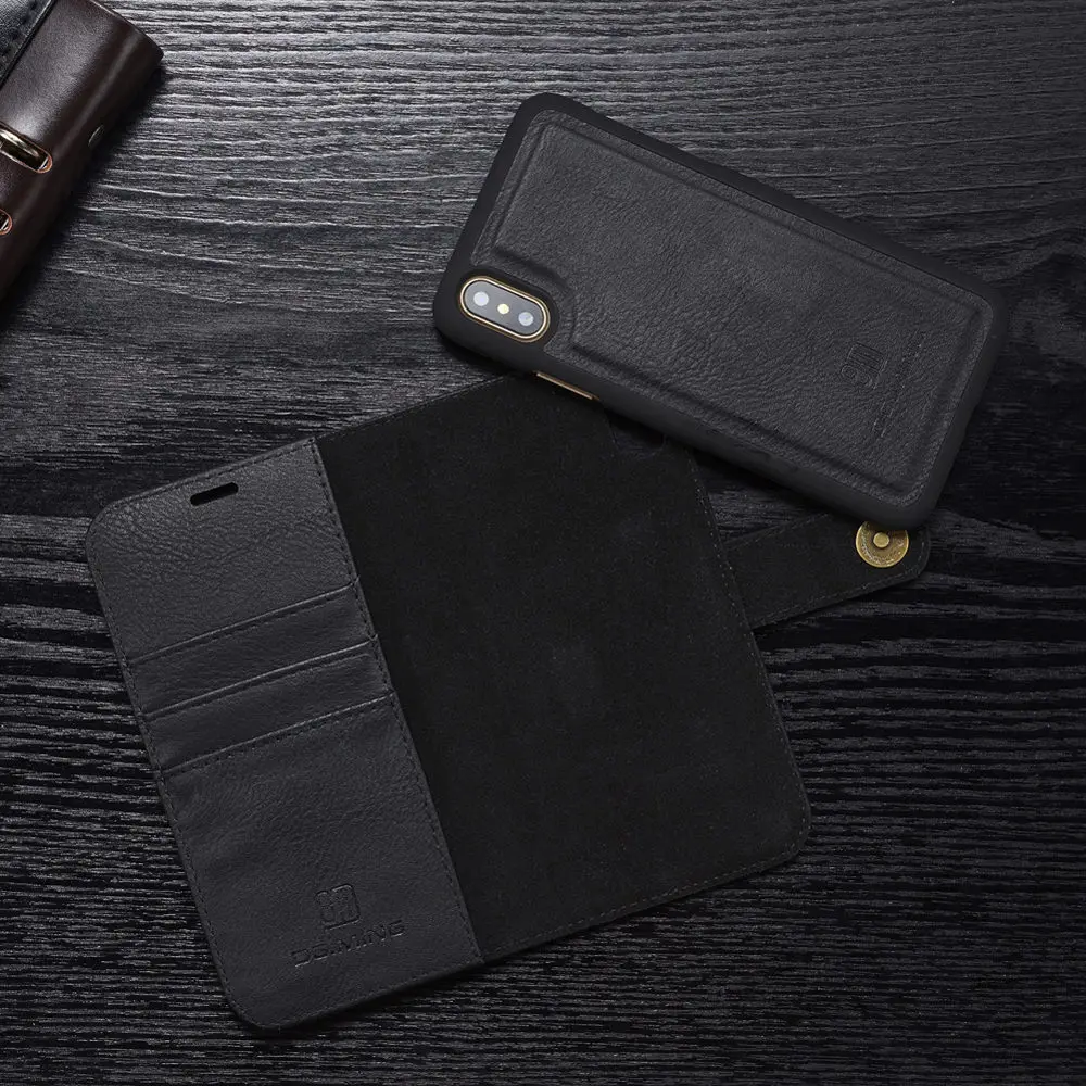 Роскошный противоударный съемный чехол-кошелек для OnePlus 6, магнитный откидной кожаный чехол премиум класса, многофункциональный чехол в деловом стиле, Fundas