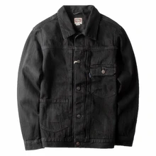 Японская винтажная черная джинсовая куртка Харадзюку для мужчин, городская джинсовая куртка, однобортный пиджак с несколькими карманами размера плюс