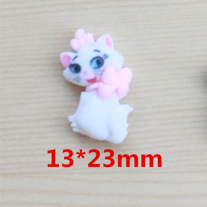 7 10 шт./лот мультфильм животных плоские пластмассовые кабошон Kawaii ободок с ушками кошки, тигра Мышь Детские бантики для волос аксессуары ручная работа Скрапбукинг декорирование - Цвет: 7