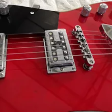 На заказ красная электрическая гитара, гриф из розового дерева имеет полукруглая жемчужная инкрустация,! Индивидуальные! G-2