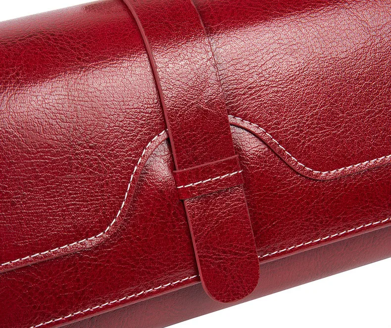 Fashion Luxury Female Genuine Leather Wallet Women Long Anti Theft RFID Wallets Credit Card Holder Purse Woman Clutch Bag