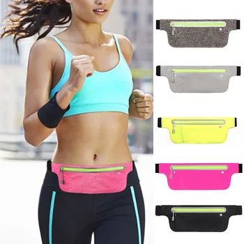 

Women Men Waist Pack Bag Adjustable Zipper Reflective Strips for Sports Running LXX9