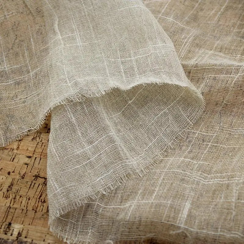 Natural Unbleached Linen Fabric Cotton Linen Blend Fabric Home Texiture Upholstery Fabric For