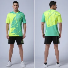 Для мужчин короткий рукав рубашки с О-образным вырезом Фитнес бег футболки спортивные Гольф бадминтон футболки, рубашка, топы обучение настольный теннис Футболка