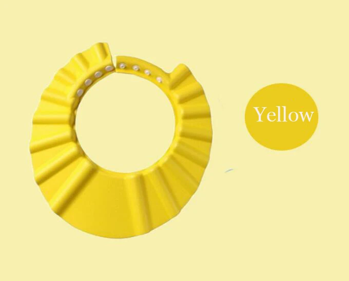 0033-Yellow 2 шт./партия, Мытье Ванны, кепка с защитными наушниками, детская шапочка для шампуня, шапочка для душа, детская шапочка для душа, безопасная мягкая Регулируемый головной убор - Цвет: 0033-Yellow