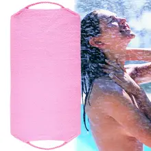 Натуральный мягкий отшелушивающий банный полотенце для спины щетка для скруббера Массажная с выхлопным кольцом душевая ткань задний скраб Бытовая Ванна