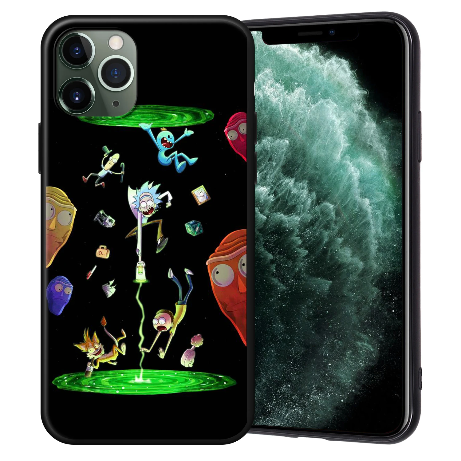 Рик и Морти черный чехол ТПУ для iPhone XR XS Max X Coque для iPhone 11 Pro Max чехол для iPhone 7 8 6 6S Plus 5 5S SE Fundas