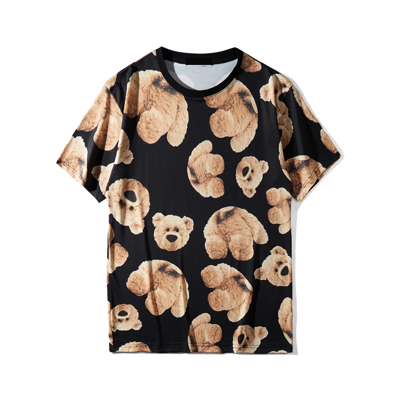 

2019 New Palm Angels T Shirt Men Women 1:1 Broken Bear Printing T Shirts Best Quality Palm Angels T-Shirt summer Mens Top Tees