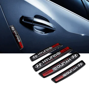 

4Pcs ABS Bumper Strip Car Styling Decals Emblem for Hyundai I30 Tucson Solaris IX35 Verna Door Side Stickers Protection Glue