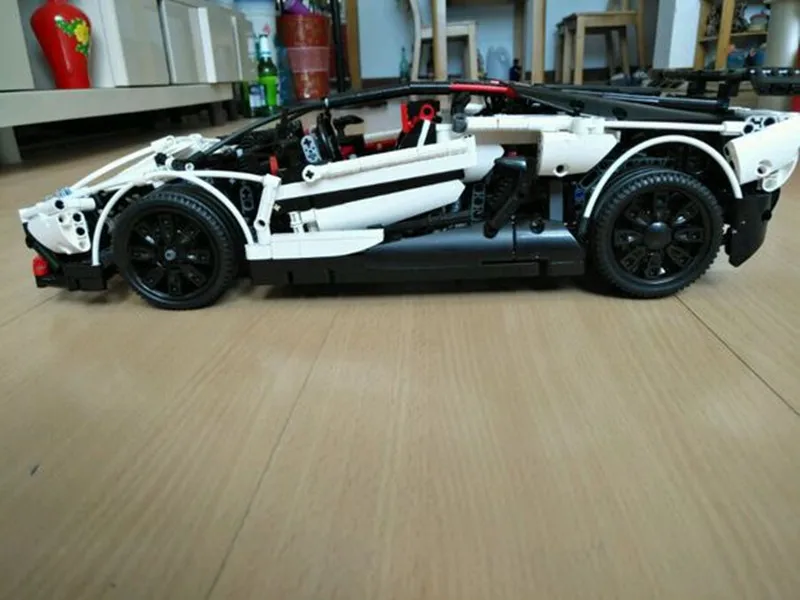 MOC Technic серия супер гоночный автомобиль MOC-3918 модель грузовика строительные блоки кирпичи развивающий подарок Малыш diy игрушки мальчик
