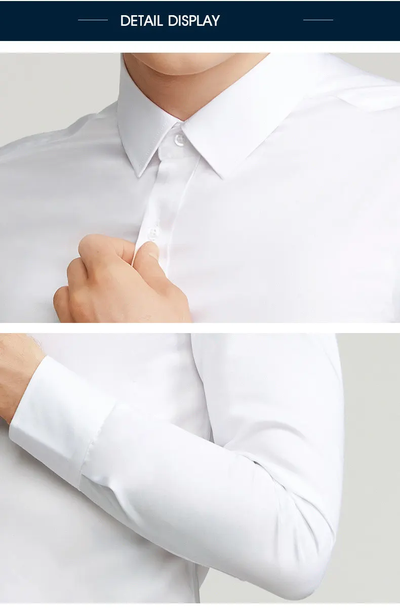 MRMT brand new men's long sleeve shirt shirt large size shirt men's pure color casual business cotton shirt