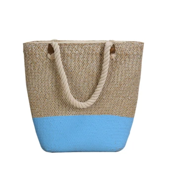 

Seaweed Storage Basket Hand-Woven Flower Pot Gardening Decoration Creative Foldable Straw Handbag
