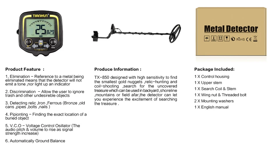 2019 NEW professional Metal detector underground gold metal detector TX850