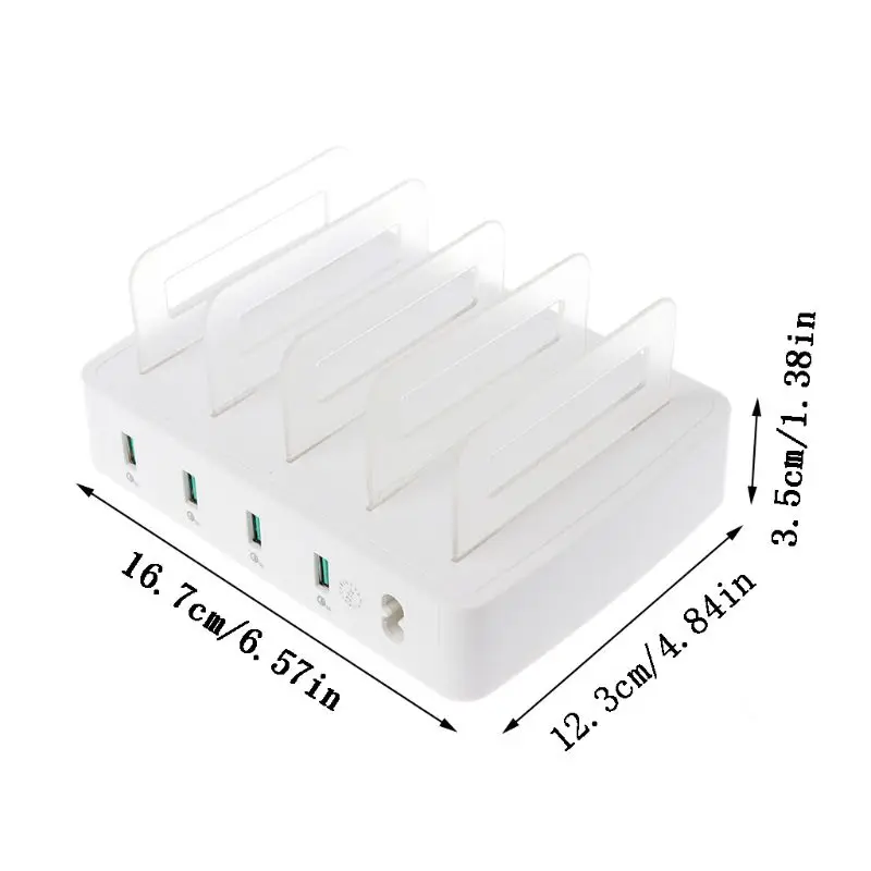 Универсальный 40 Вт 4x QC 3,0 Быстрая зарядка 4 usb-порта зарядная док-станция быстрое зарядное устройство концентратор адаптер питания для телефона планшета