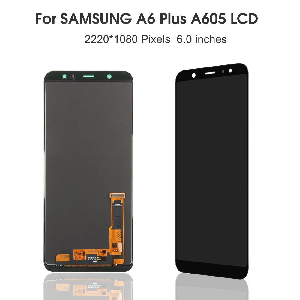 6," A605 ЖК-дисплей для samsung Galaxy A6 Plus A6+ A605fd A605 A605FN ЖК-дисплей сенсорный экран дигитайзер стекло в сборе