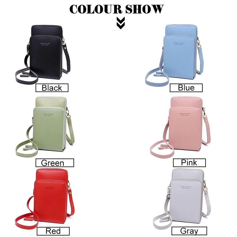 New Women Designer Shoulder Bag Phone Coin Card Purse Flap Crossbody Bag Multi-function Double Zipper Wild Female Messenger Bag