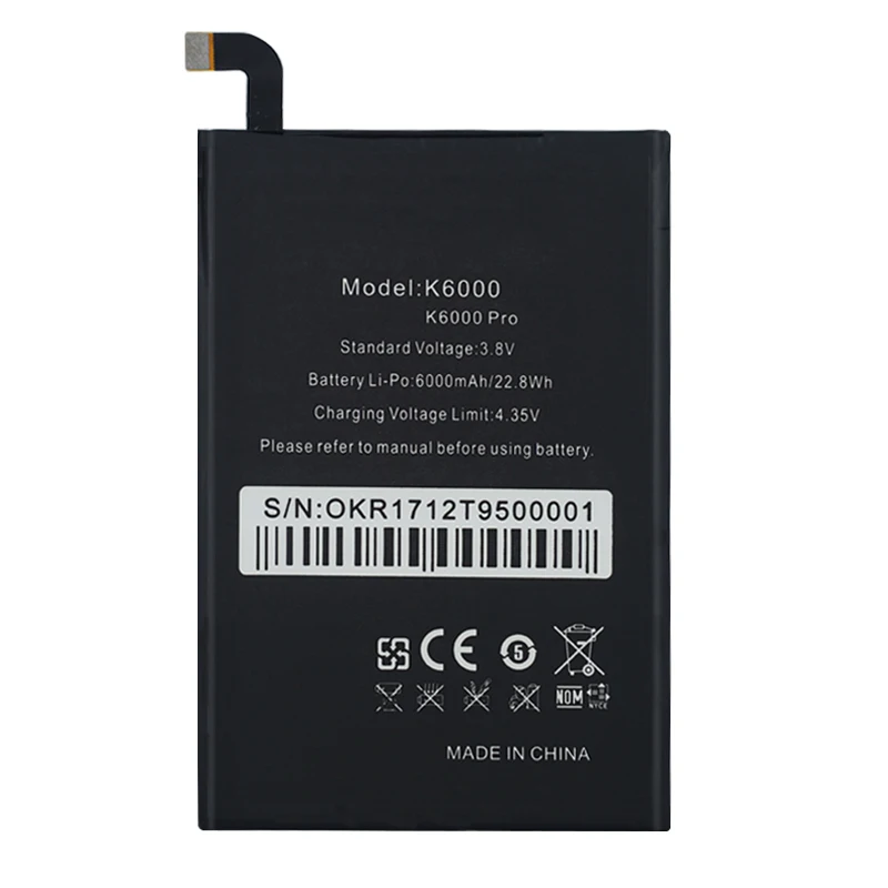 Новинка 2020 100% оригинал K6000 Pro аккумулятор для мобильного телефона Oukitel настоящий