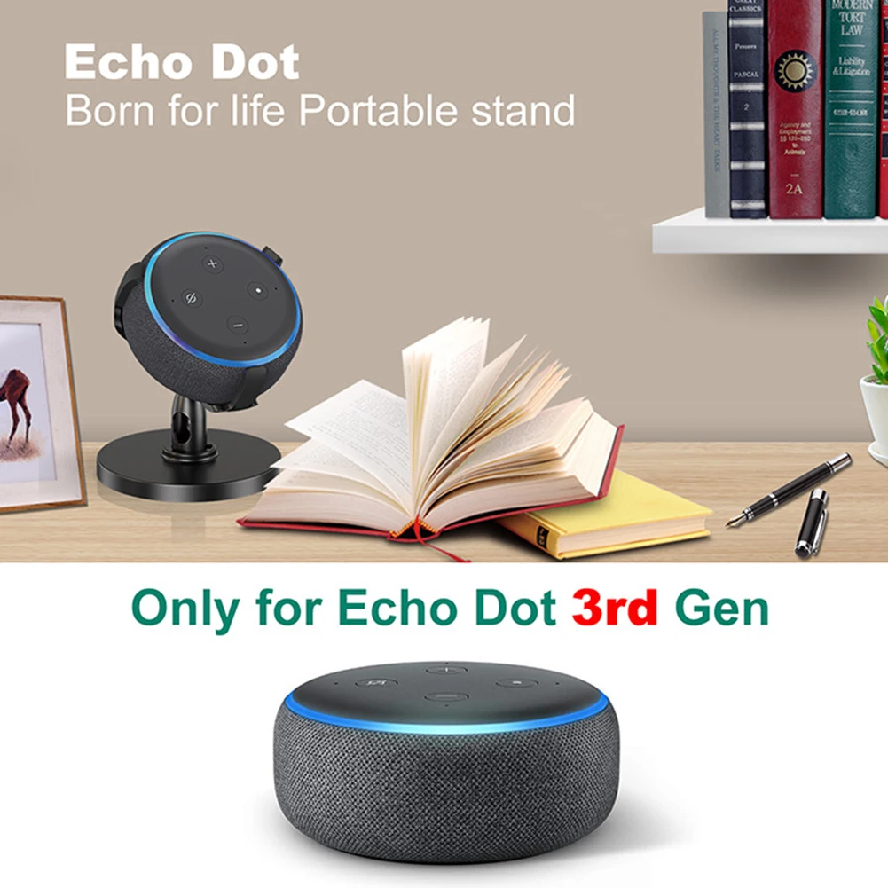 Per Amazon Echo Dot 3 ° Supporto Da Tavolo 360 Supporto Per Staffa Regolabile Per Echo Dot 3A/Presa Supporto Per Appendiabiti Da Parete