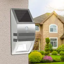 Светодиодный солнечный свет Водонепроницаемый Нержавеющая сталь стенная солнечна лампа человеческого тела Сенсор настенный светильник для двор виллы коридоров сад