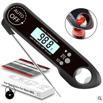 

Automatic Switch Multifunction Folding Food Thermometer Waterproof Stainless Steel Probe BBQ Baking Kitchen Tool