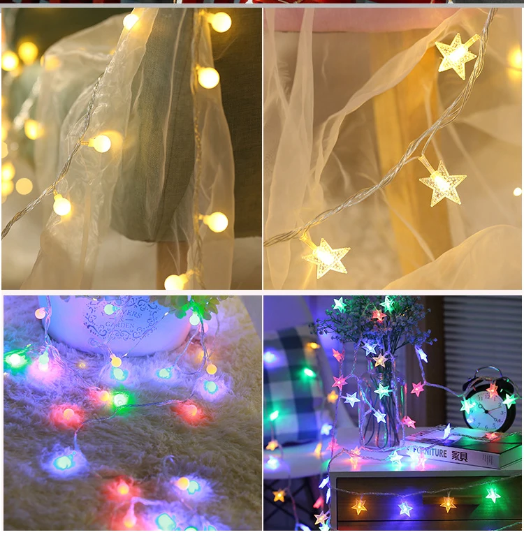 Partydecoratio LED5m50lights круглый шар пятиконечная звезда usbremotecontrolstring девушка сердце