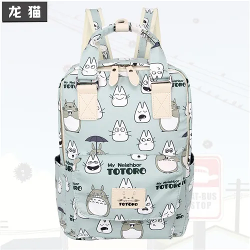 Милый мультяшный рюкзак Neko Atsume для девочек-подростков, рюкзак в японском стиле, Наруто, женская школьная сумка, студенческий рюкзак - Цвет: Totoro