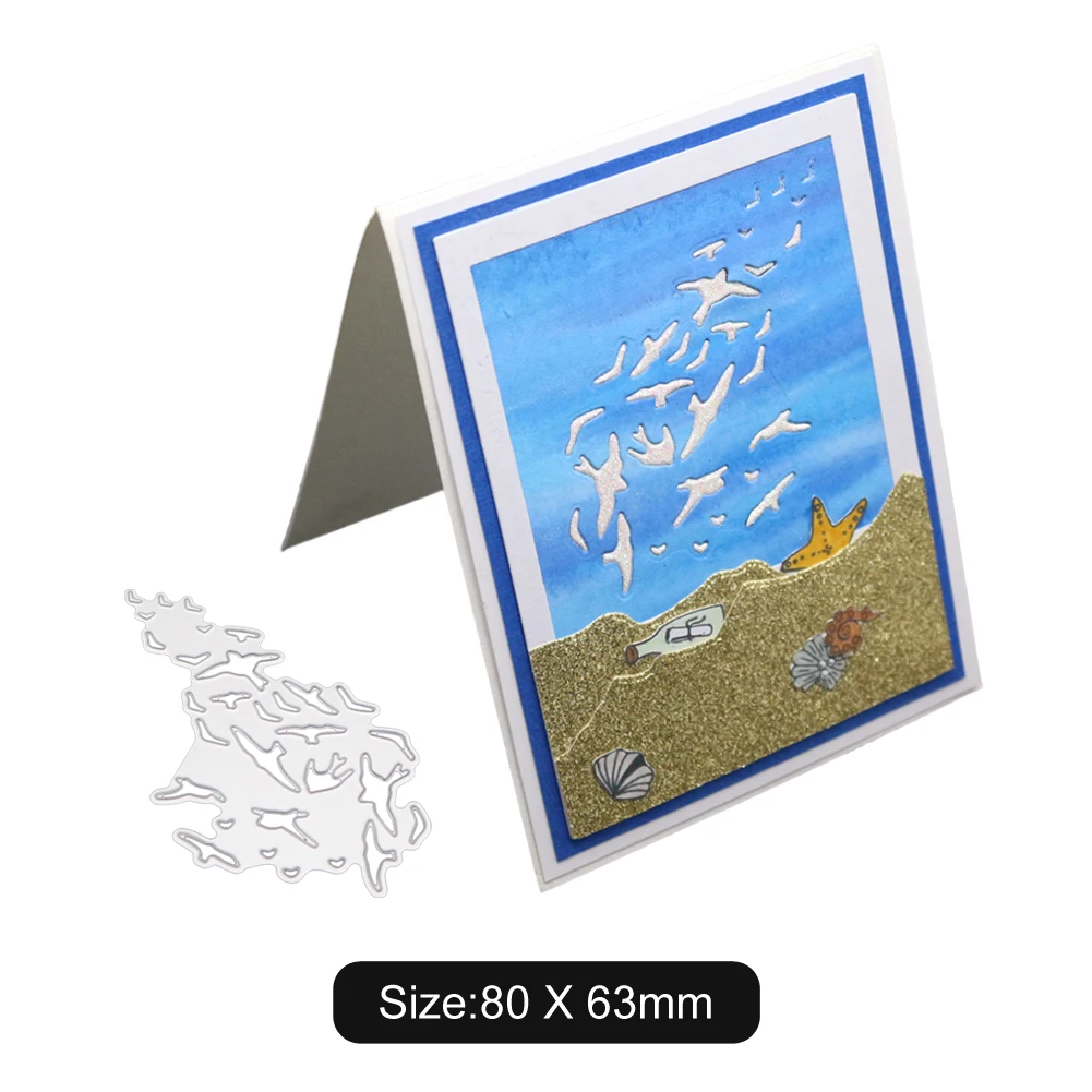 

Cutting Dies Seaside/seagull Creative three-dimensional greeting card Metal Cutting Dies Stencils for DIY Scrapbooking cutting