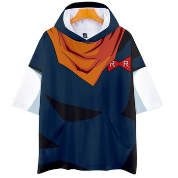 

Dragon ball costume cool Street comfortable short-sleeved hoodie Sweatshirt summer hip hop fashion trend short sleeve