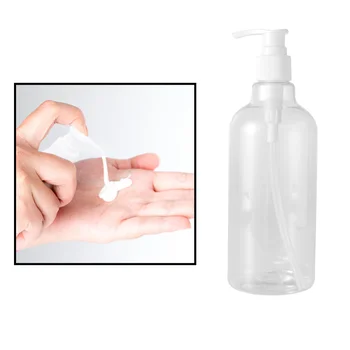 

8pcs 500ml Refillable Pump Bottles Transparent Shampoo Dispenser Lotion Liquid Bottles for Bathroom Kitchen