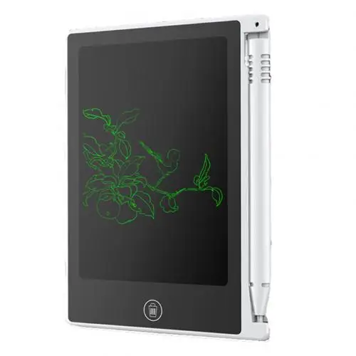 4,4 дюймов Портативный ЖК-планшет цифровой рисунок граффити доска с ручкой 1 - Цвет: Белый