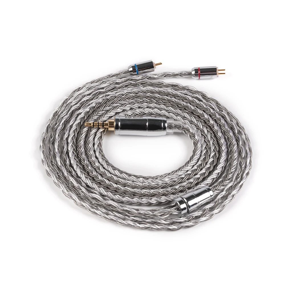 2 pin 2.5mm KB уха 16 Core посеребренный балансный кабель 2,5/3,5/4,4 мм с MMCX/2pin/QDC разъем для ZS10 Pro AS10 ZSX ZSN C12 BL-03 - Цвет: 2 pin 2.5mm
