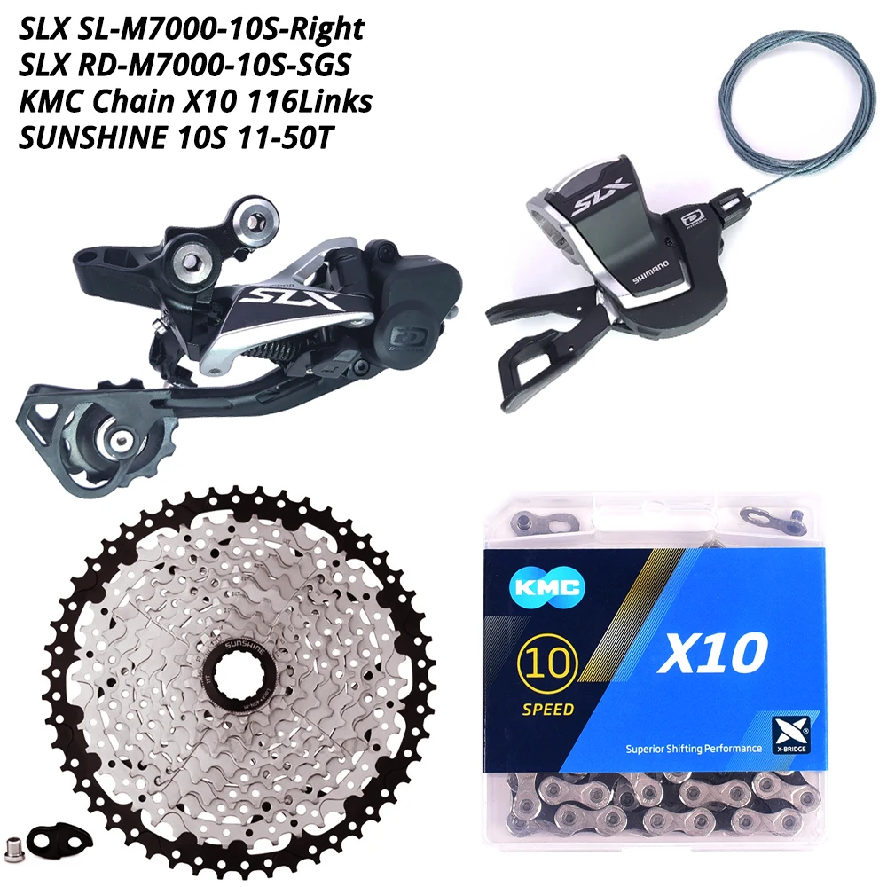 no chainring 10s 50T SLX 1X10S 10 S 10 скоростной комплект rd-m7000 sl m7000 HG81-10 11-36T CN-HG95 KMC X10 SUNSHINE 11-42T 46T 50T MOTSUV 104BCD Chainring - Цвет: no chainring 10s 50T