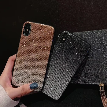 

Luxury Brand Diamond Glitte cover case for iphone 6 S 7 7 plus 8 X XS XR XS MAX for samsung galaxy S8 S9 Note 9 glisten coque