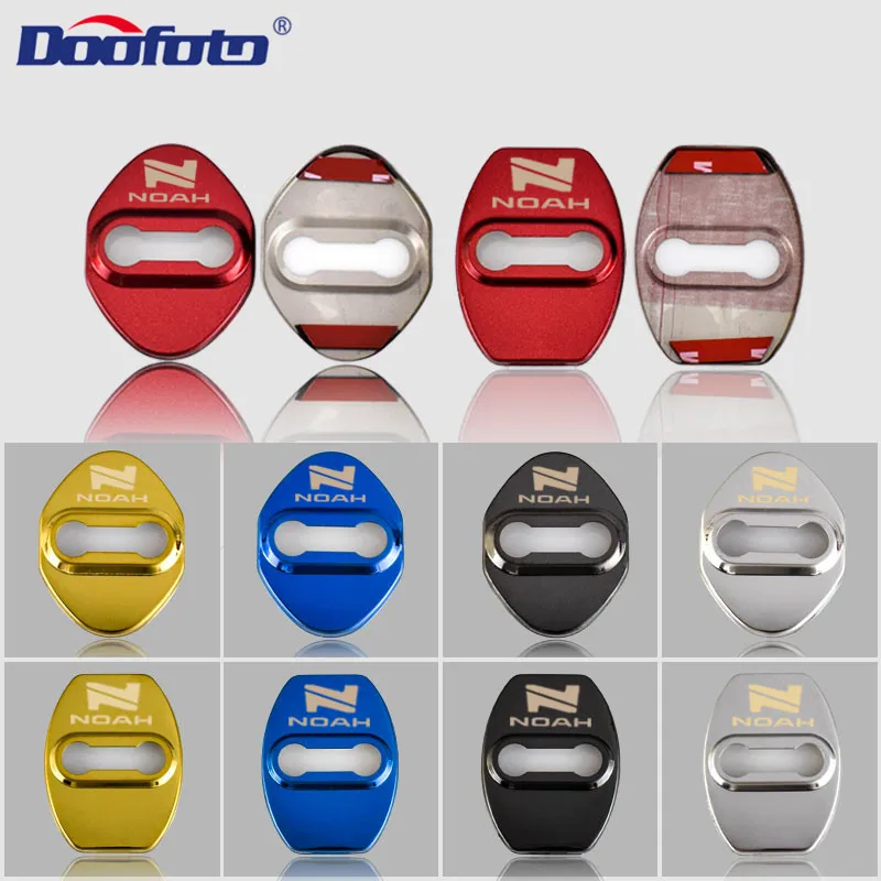 Doofoto 4x Car Styling Door Lock Cover Protective Case For Toyota Noah Voxy Corolla CHR RAV4 Avensis T25 Auris Camry Accessories