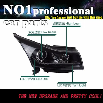 

OUMIAO Car Styling for Chevrolet Cruze Headlights Cruze A8 LED Headlight DRL Lens Double Beam H7 HID Xenon Car Accessories