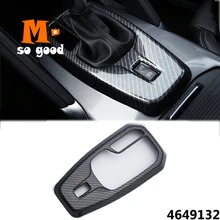 2017 2018 For Renault Koleos Car Gear Shift Knob Frame Panel Cover Trim Car Interior Sticker Shell Accessories ABS Carbon Fibre