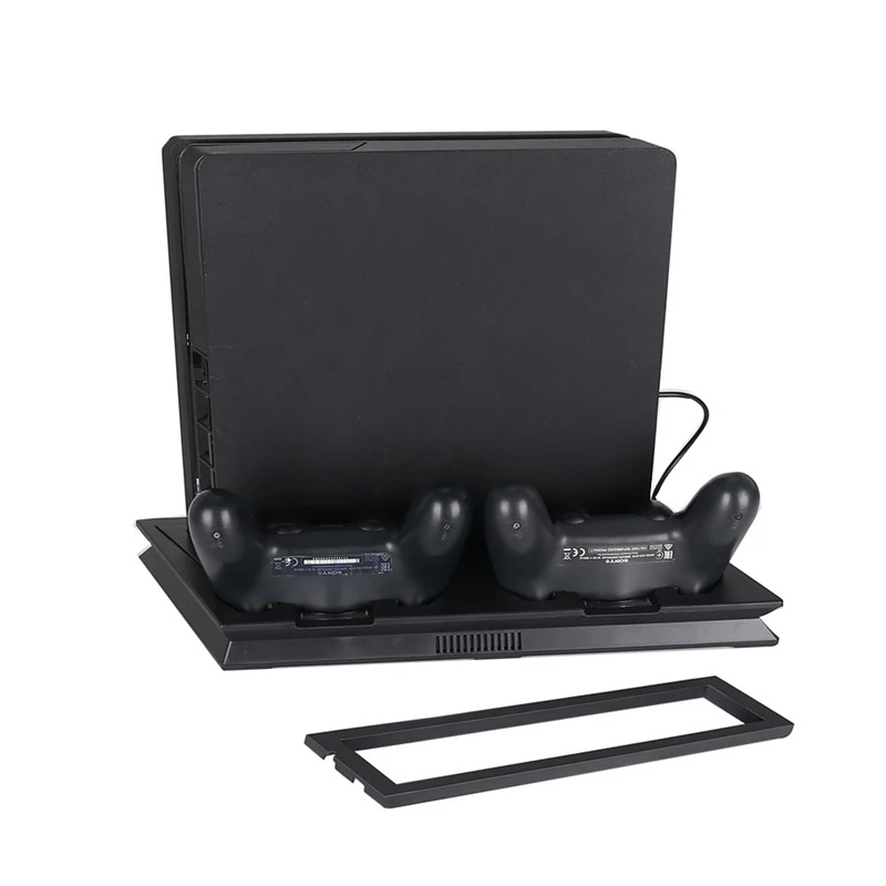 Вертикальная подставка с охлаждающим вентилятором для PS4 Slim/Pro/Обычная Playstation 4, зарядное устройство для геймпада, зарядная док-станция с 3 портами USB Hu