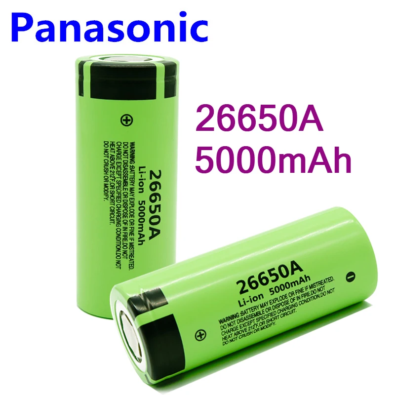 Panasonic аккумулятор для Panasonic 26650A 3,7 V 5000mAh высокой емкости 26650 литий-ионная аккумуляторная батарея