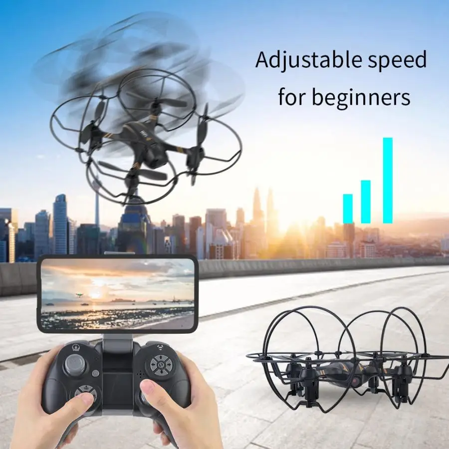 Четыре-RC оси для дрона игрушки мини 480P HD камера WiFi FPV высота удержания Квадрокоптер с автономным режимом Радиоуправляемый Дрон