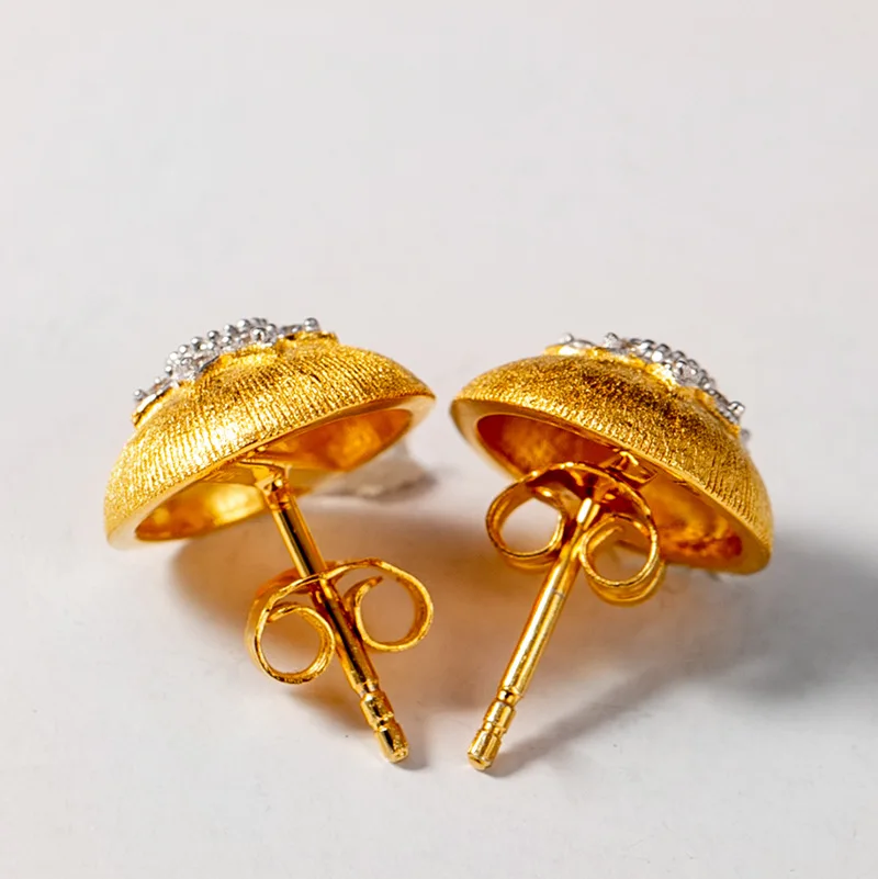 Goede Cmajor Solid Sterling Zilver Goud Kleur Vintage Elegante Studie Oorbellen Cadeau Voor Vrouwen