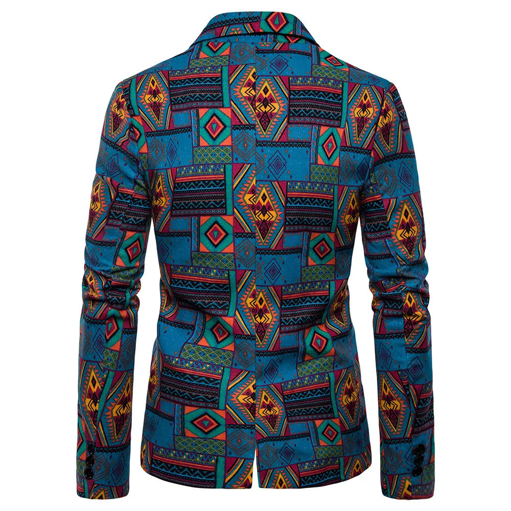 

MEN'S Suit 2019 Autumn And Winter New Style Casual Hawaii Floral-Print Slim Fit Suit Jacket
