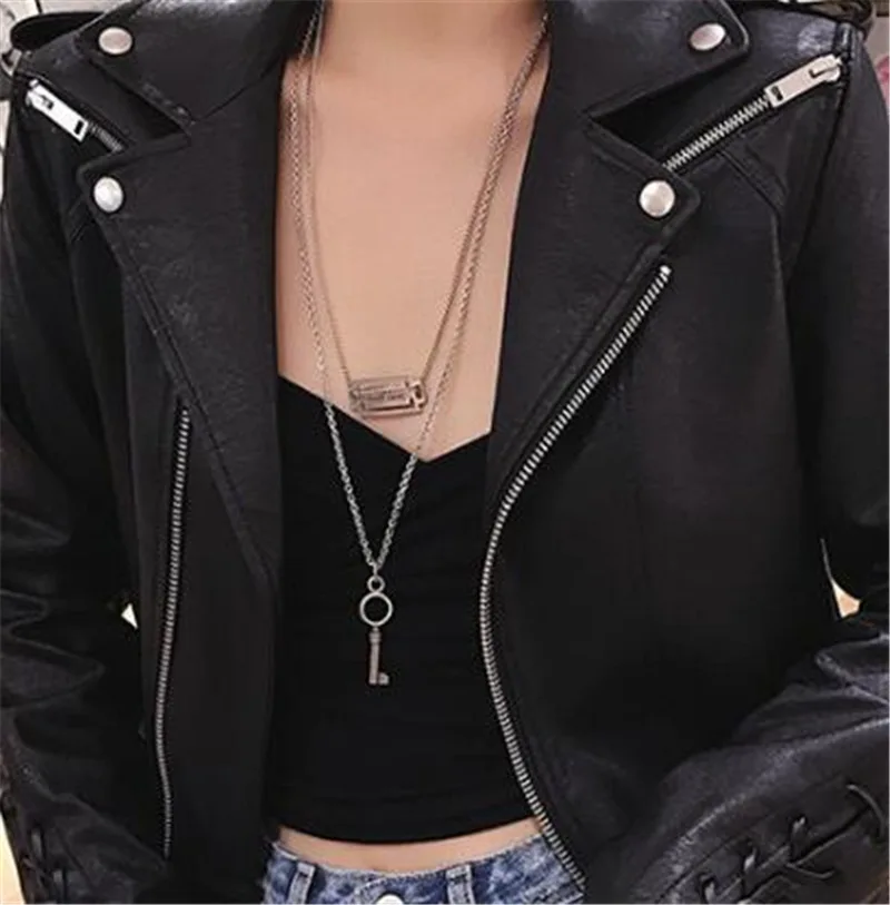 

Long Sweater Chain Key Necklaces for Women Korean Retro Style 2019 Fashion Jewelry Lady Pendant Necklace Accessories