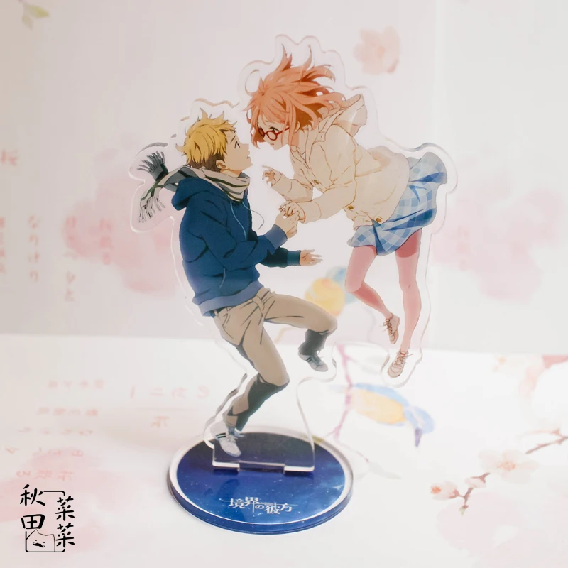 

Anime Kyokai no kanata! Kuriyama Mirai Kanbara Akihito Character Cosplay Acrylic Stand Figure Desk Stand Figure Gifts