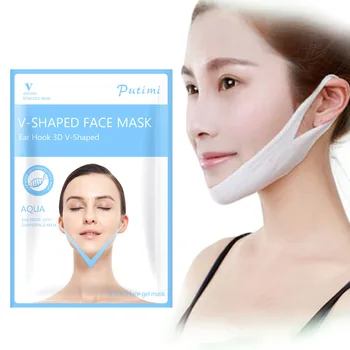 

1Pcs Lifting Face Masks V Shape Face Slim Chin Check Neck Lift Peel-off Mask V Face Slimming Bandage Shaper Skin Care TSLM1